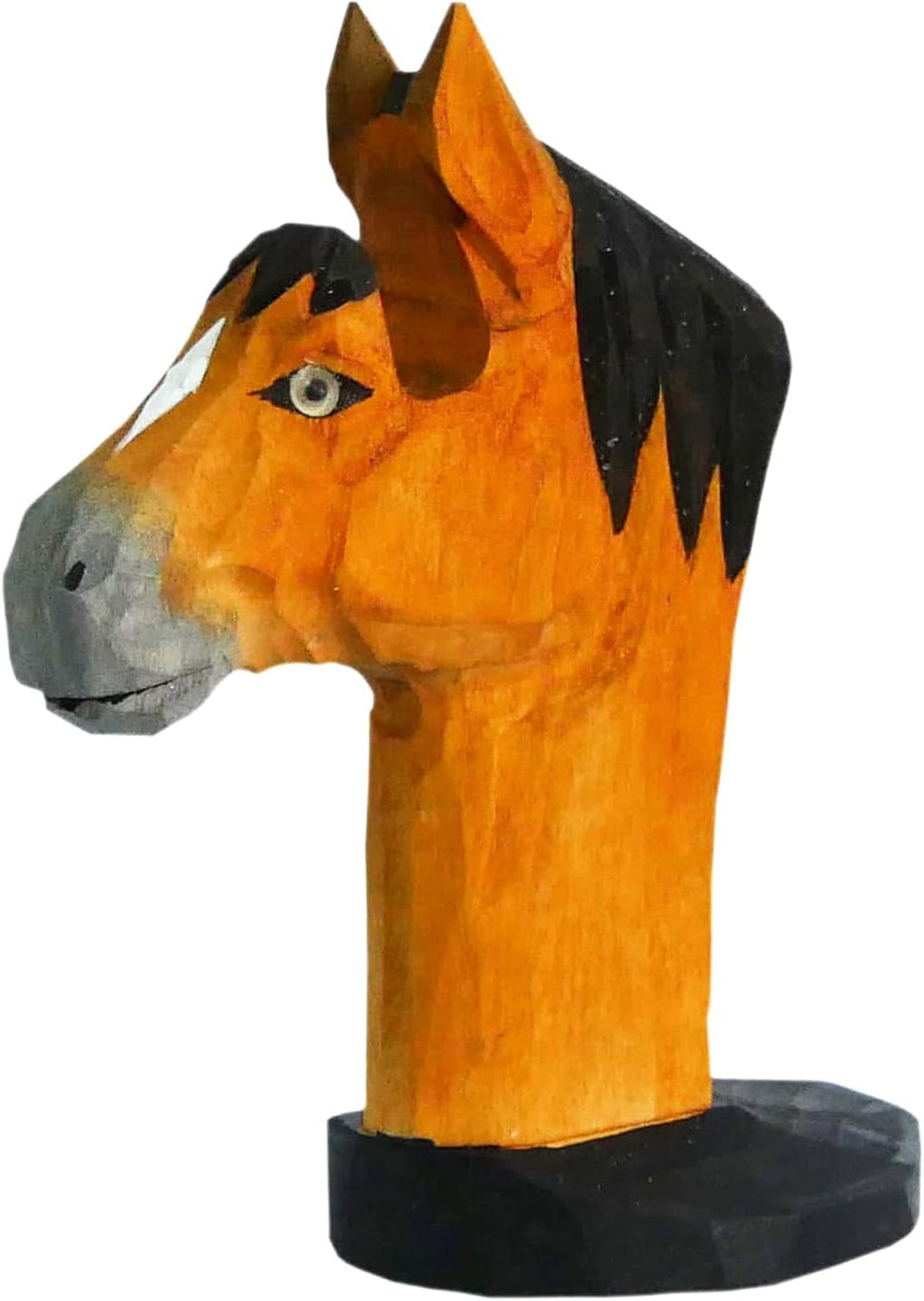 Red Dollar Handmade Wood Carved Animal Eyeglass Holder, Cute Sunglasses Display Stand, Nightstand Home Office Desk Decor, Christmas Holiday New Year Business Gift for Men Women Adults(Horse)
