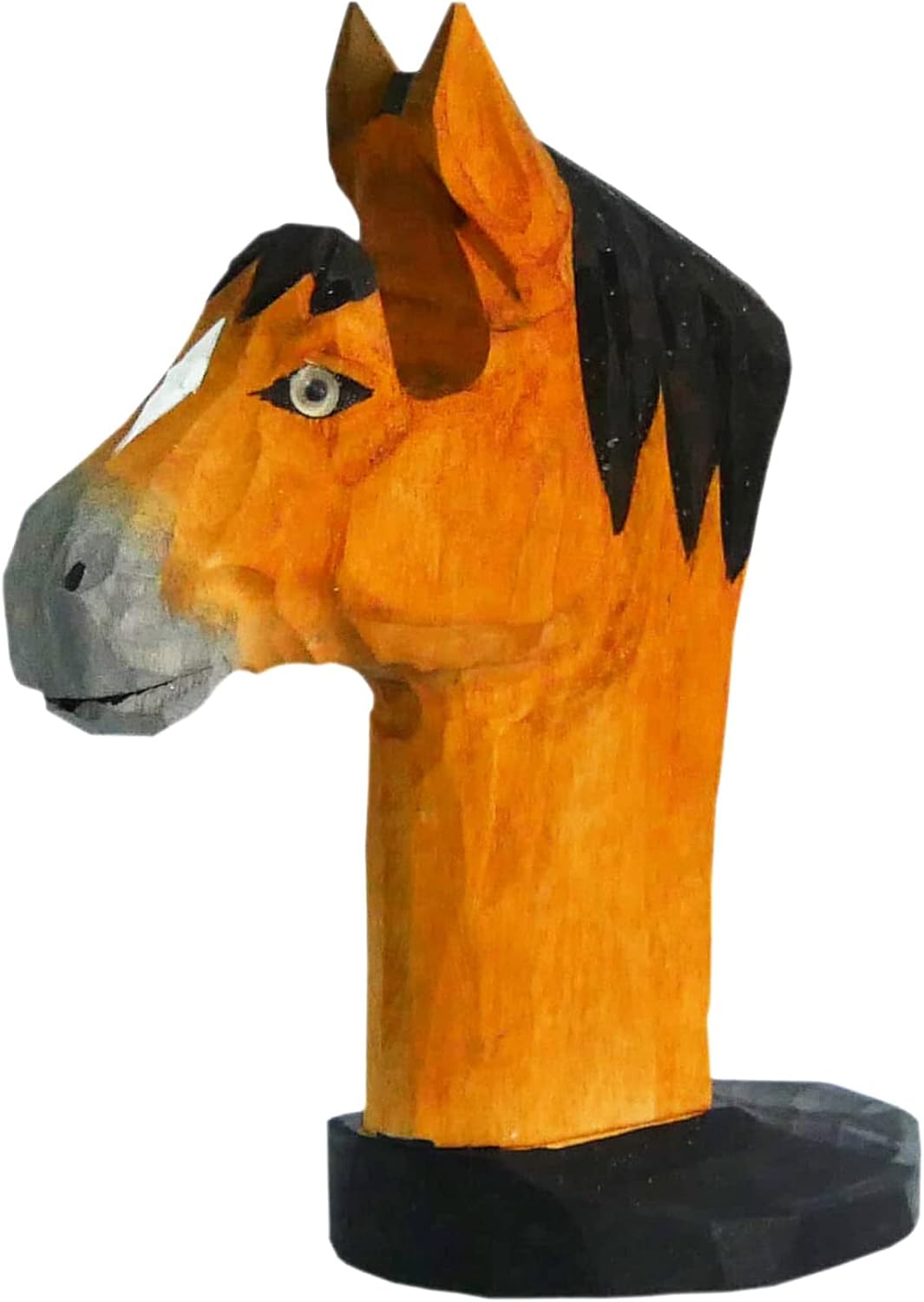 Red Dollar Handmade Wood Carved Animal Eyeglass Holder, Cute Sunglasses Display Stand, Nightstand Home Office Desk Decor, Christmas Holiday New Year Business Gift for Men Women Adults(Horse)