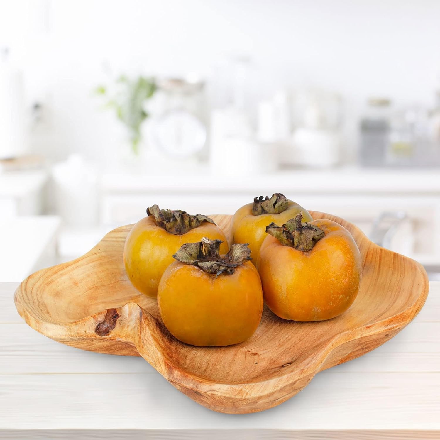 Natural Wood Fruit Bowl 11-13 inch, Unique Handmade Wood Serving Platter, Wood Fruit Snack Dish for Sandwich Bread Serving, Appetizer Display, Vintage Ring Dish, Hand Carved Artworks