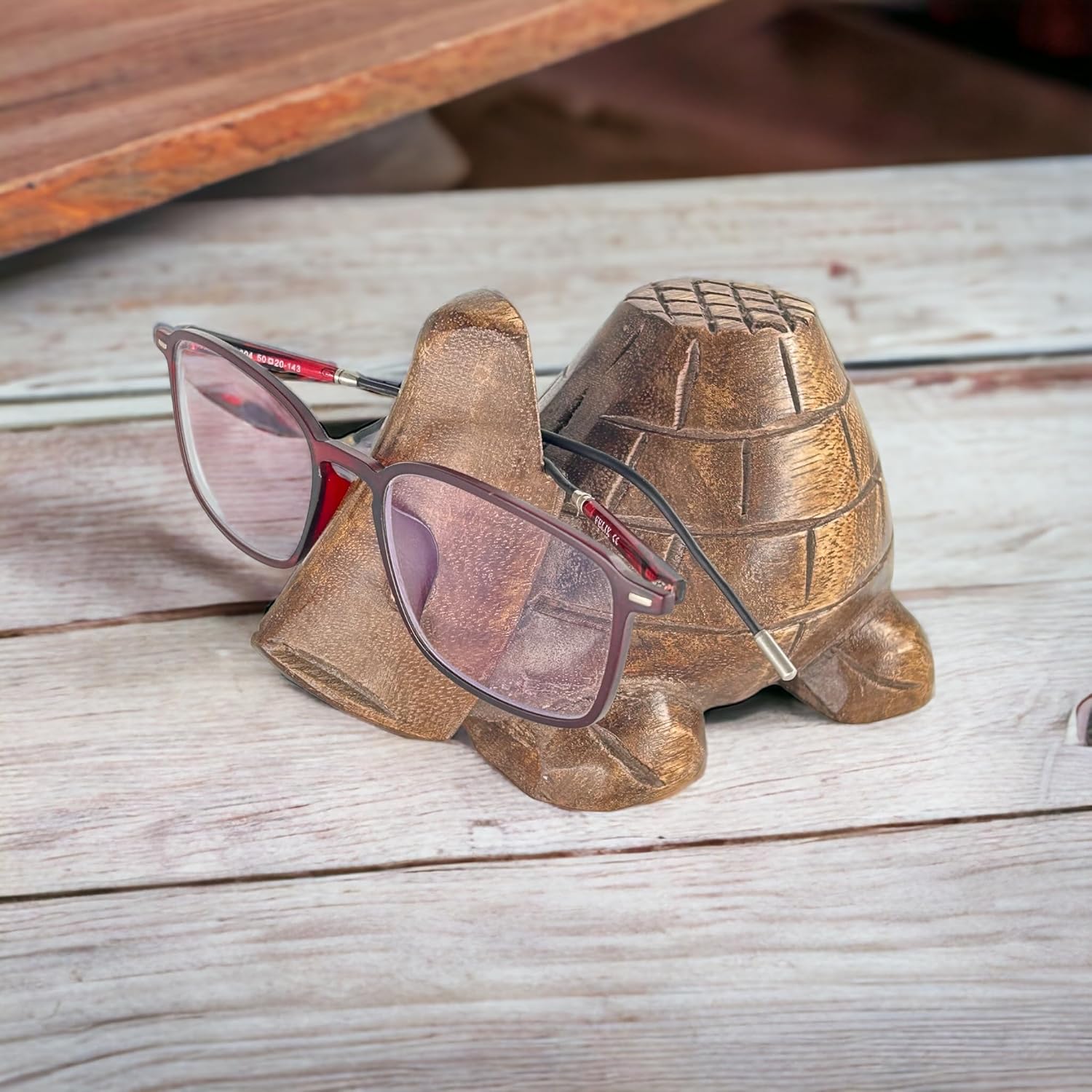 S.B Arts Handcrafted Wooden Spectacle Eyeglasses Holder Animal Shaped Sunglasses Stand Specs Stand- Optical Glass Accessories for Home and Office Desk Decor