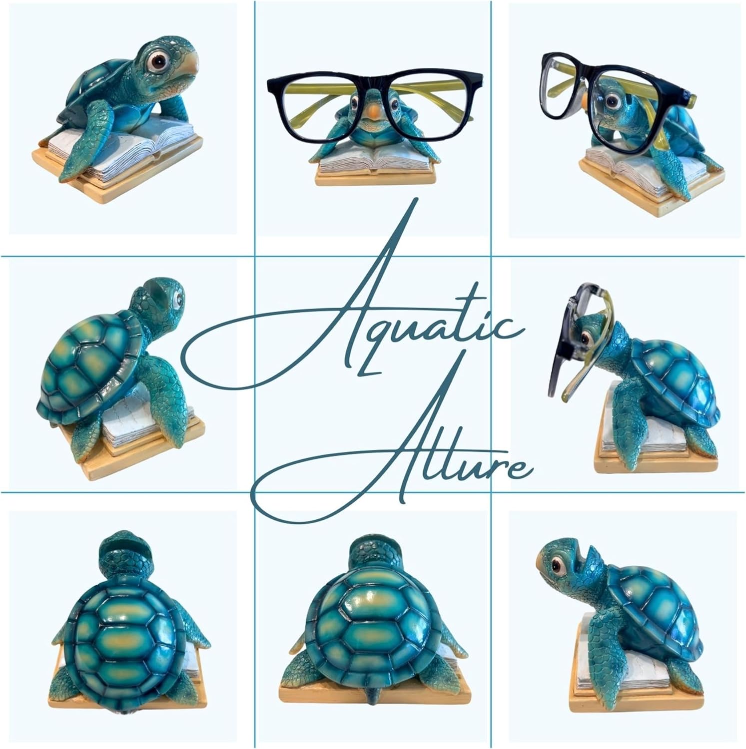 Sea Turtle Eyeglasses Holder - Whimsical Ocean Decor Convenient Storage Solution Unique Nautical Home Decor Accent